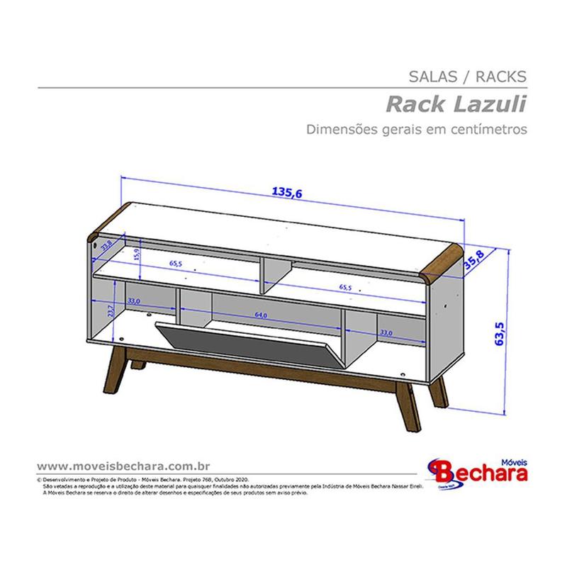Conjunto Sala Rack Lazuli Painel Kenzo TV Até 50 Pol. - Móveis